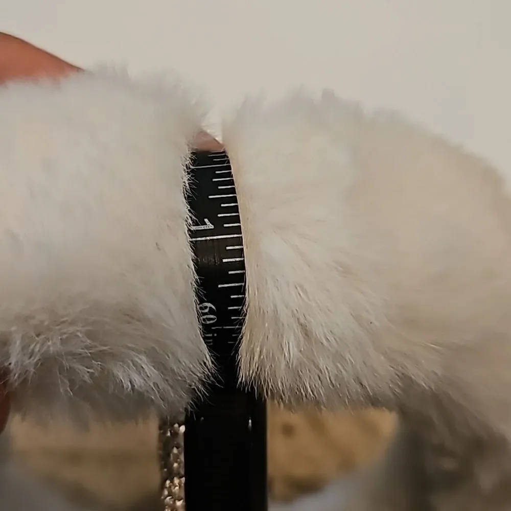 White fuzzy headband